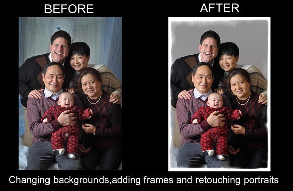 Retouching,removing objects and changing backgrounds using: Adobe Photoshop