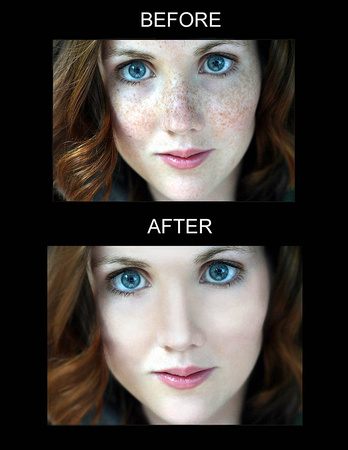 Professional retouching portraits and skin using: Adobe Photoshop.